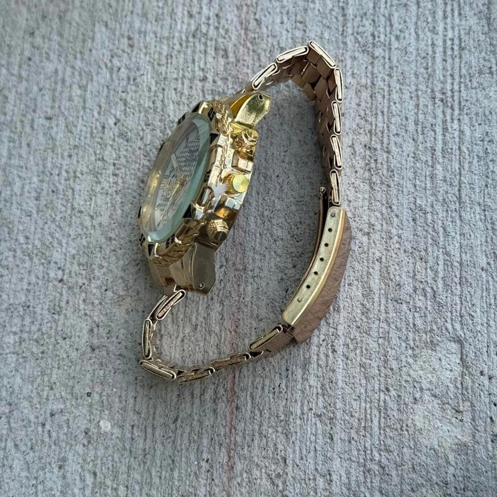 Gold Skeleton Watch